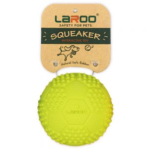 Laroo - Palla da calcio in gomma con squeak