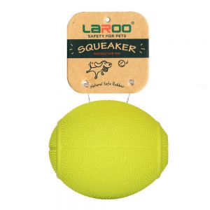 Laroo - Palla da rugby in gomma con squeak