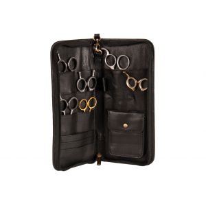 Yento - Porta forbici in pelle nera