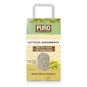 Puro Tutolo di mais - Lettiera assorbente per roditori e uccelli