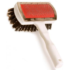 Cardatore doppio in plastica con forcella