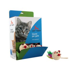 Cat Team - Giochi per gatti - Topi in corda - Box 30 pezzi